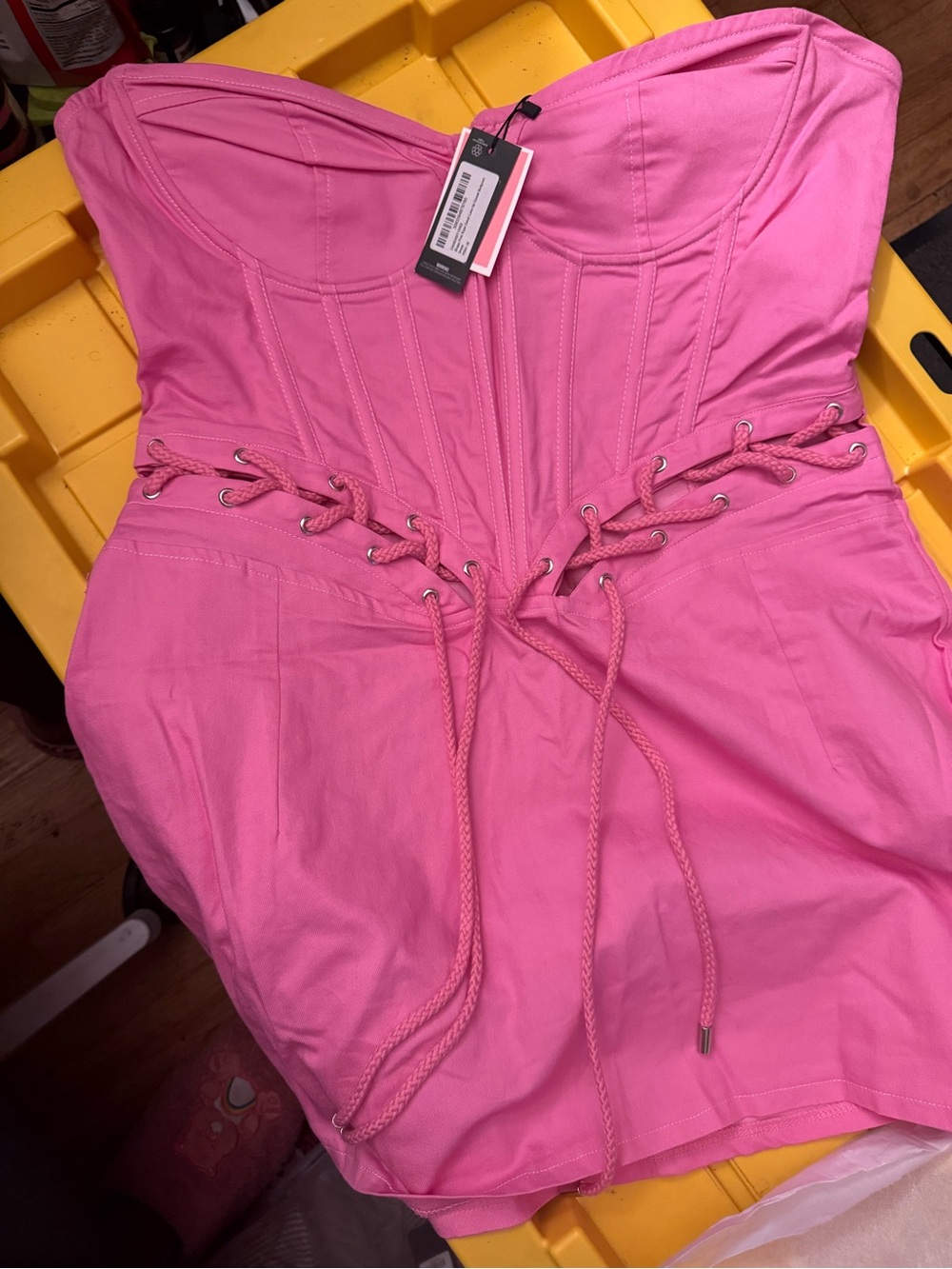 Women’s Pink Corset-Style Dress